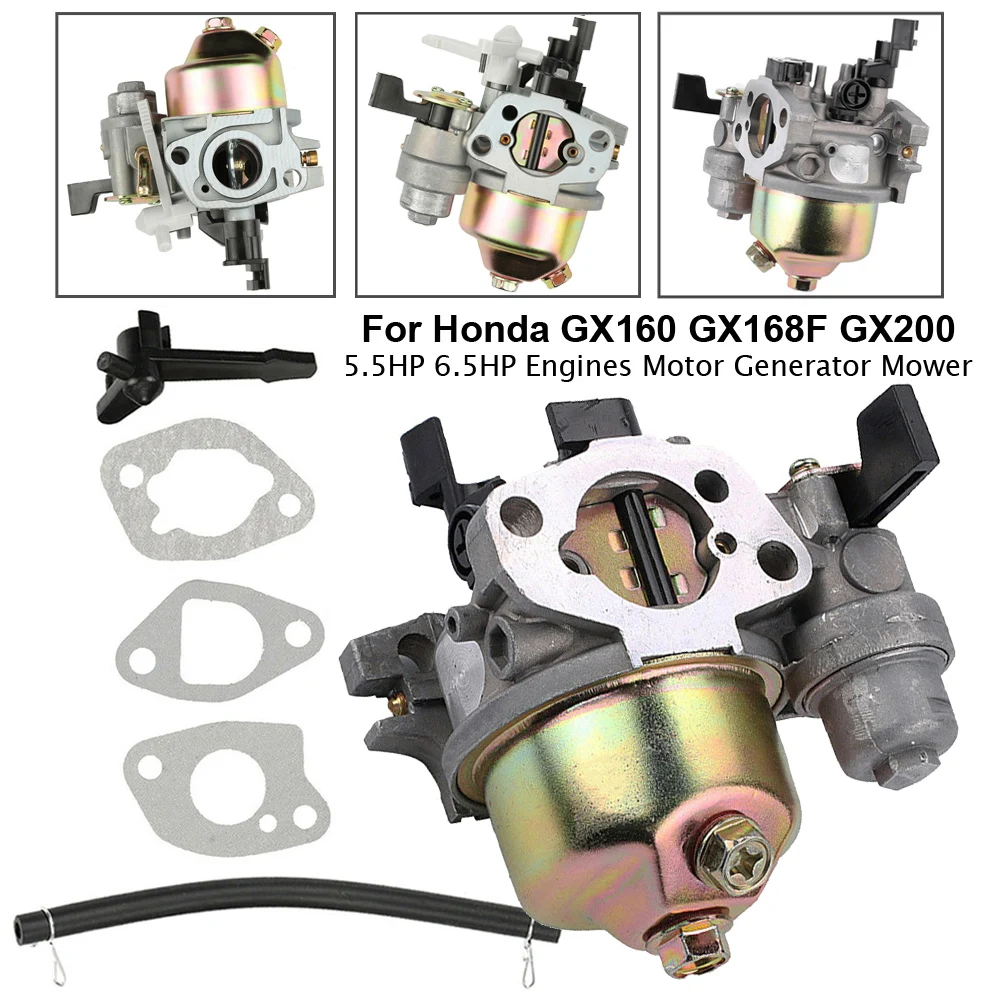 

Carburetor Carb Fit for Honda GX160 GX168F GX200 5.5HP 6.5HP + Fuel Pipe Gasket Engine