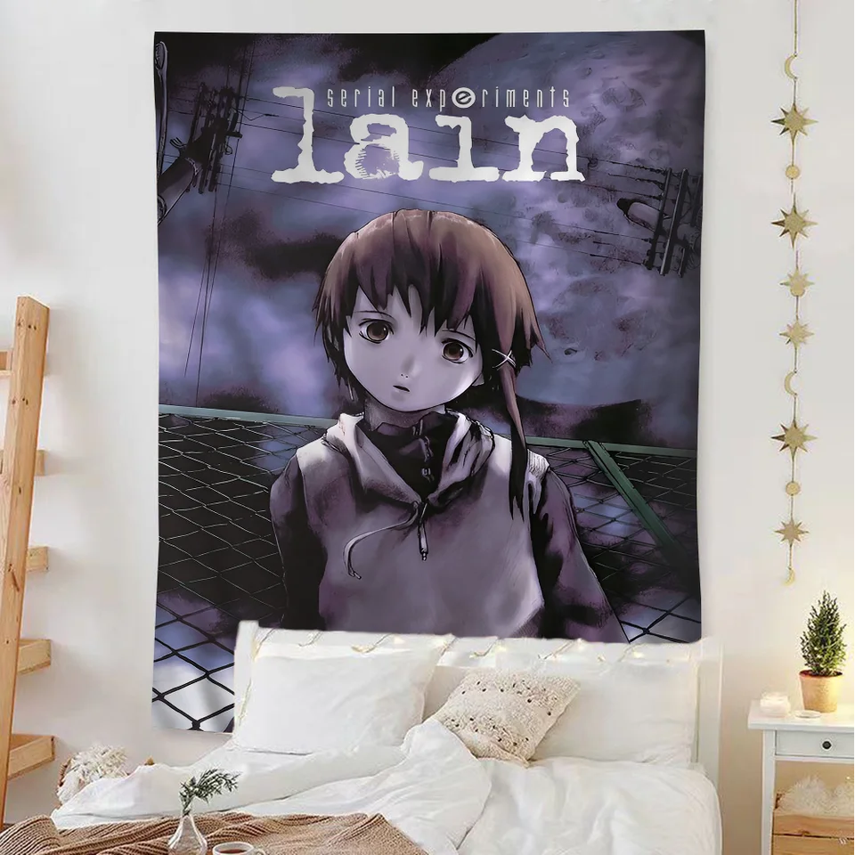 Serial Experiments Lain Anime Movie Sticky Anime Tapestry for