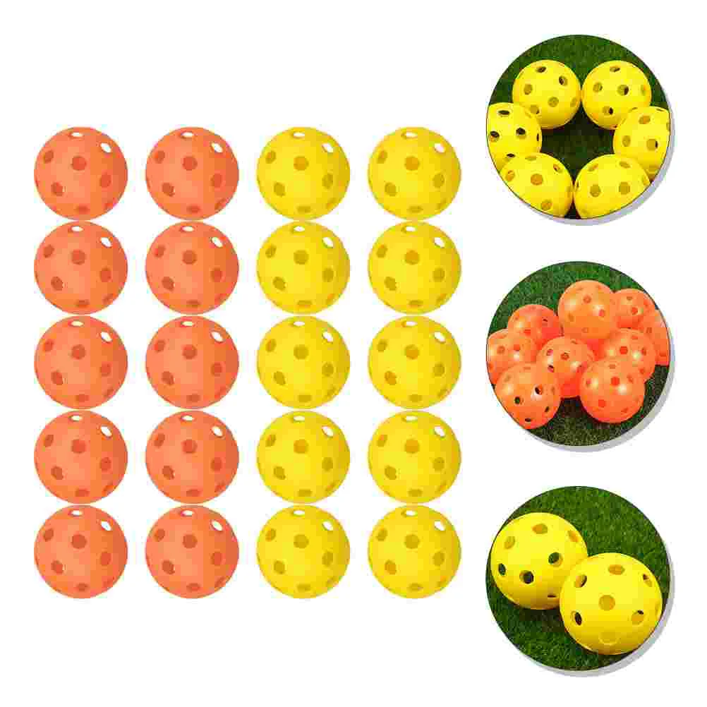 30 Pcs Golf Hole Golfs Practicing Balls Pickleball Indoor for Training Golfing Porous Practice