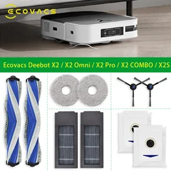 Dla Ecovacs Deebot X2 / X2 Omni / X2 Pro / X2 COMBO / X2S odkurzacz Robot woreczek pyłowy filtr Hepa główna szczotka boczna części zamienne