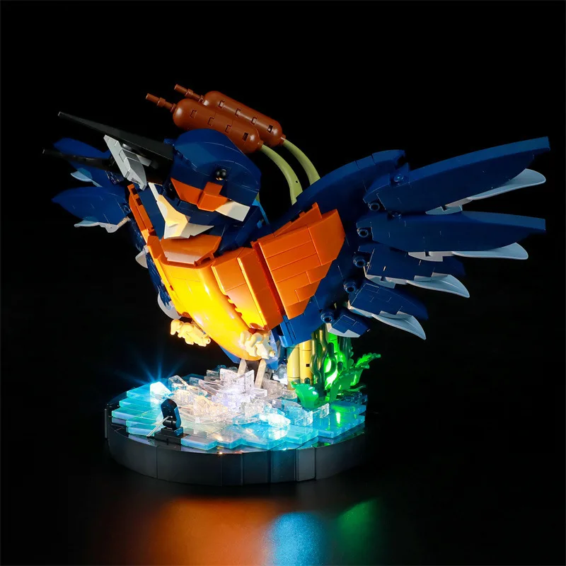 (Solo luce a LED senza mattoni) 10331 Kingfisher Bird Animal Building Blocks Kit di mattoni Set non include il modello