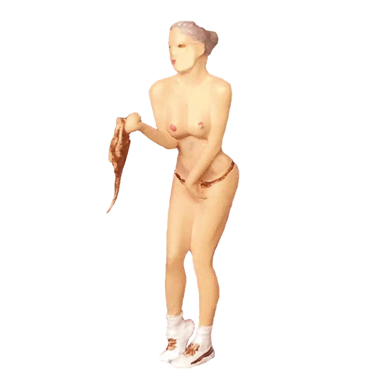 2.8-3CM Model Trains Architectural 1:64 Scale Hand Painted Mini Bikini Female Figures S Scale Tiny People Miniature Scene Toys