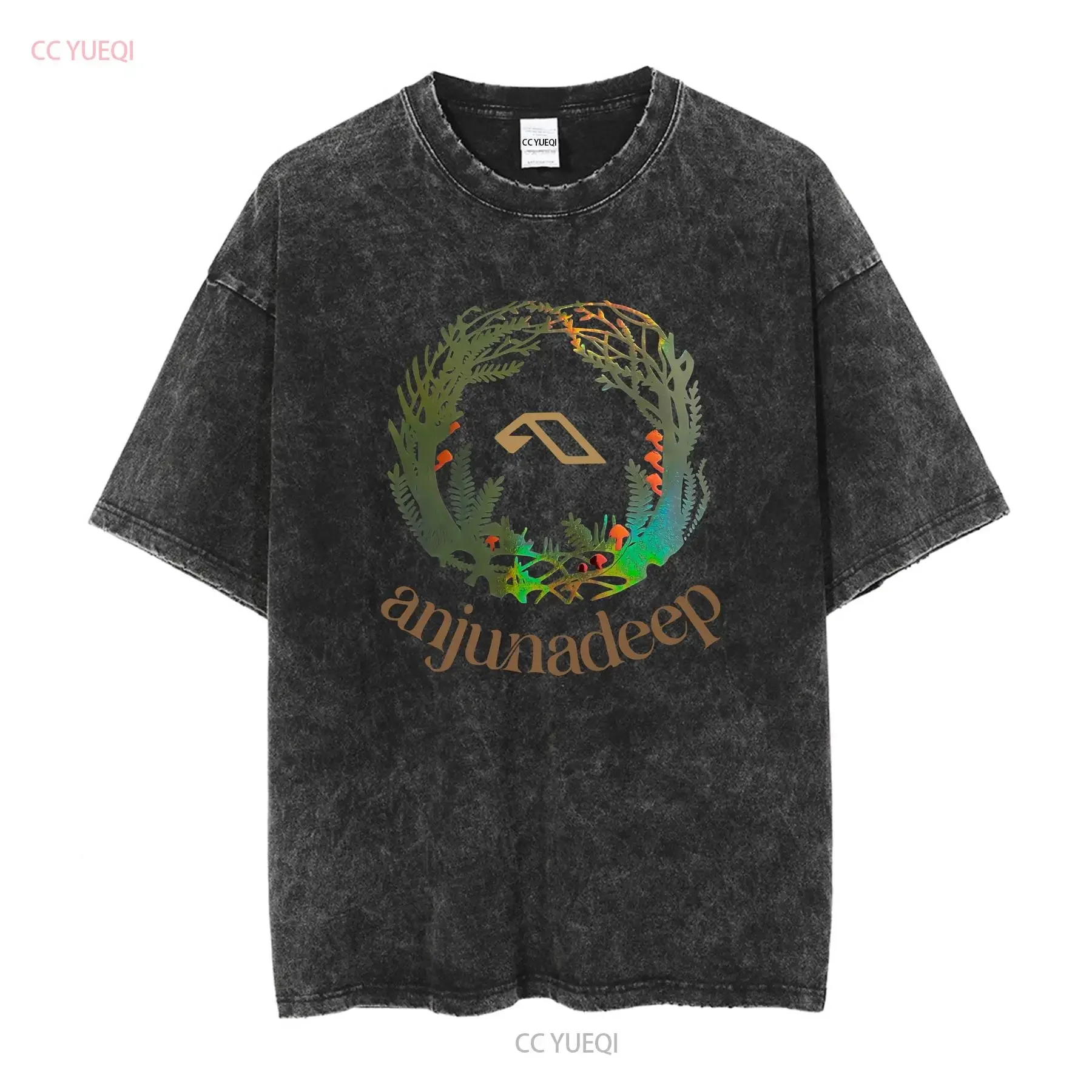 Anjuna T Shirt Men s Tank Holographic Mushroom Forest Rave Festival EDM Deep House Anjunabeats Anjunadeep Above Beyond vintage