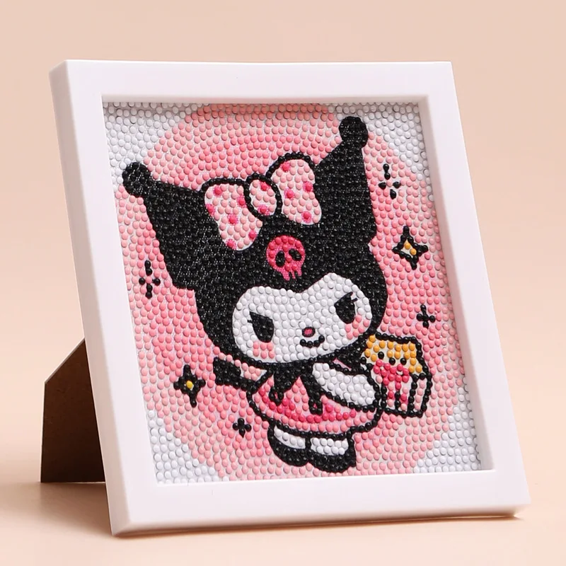 Sanrio 5D Diamond Painting Cartoon Hello Kitty Kuromi DIY Round Diamond Painting Children's Room Decorations Kids Birthday Gifts