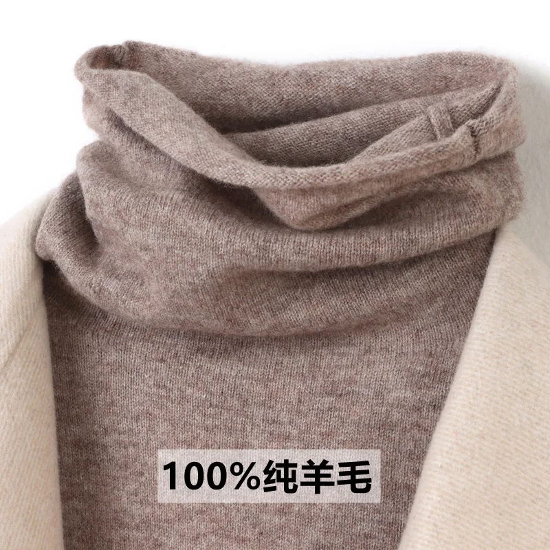 

Шерстяной свитер с воротником и сложенным воротником, женская трикотажная базовая рубашка из % шерсти, осень-зима, новый стиль, свернутый внутренний слой, Turtlene