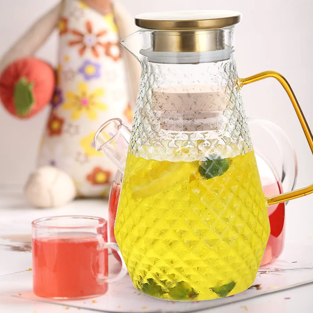 Premium Heat Resistant Glass Pitcher for Cold Water Iced Tea Lemonade Soda Wine Household Beverage Kettle Supply