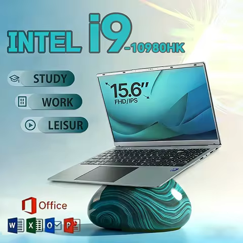 Intel Core i9-10980HK 15.6 Inch Windows 11 Pro Backlight Laptops Fingerprint Lock 16GB 1TB SSD Gamer Computer Notebook PC