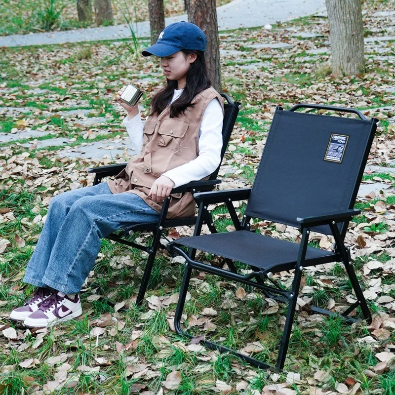 

Outdoor Portable Folding Chair Stable Lightweight Aluminum Alloy Camping Chairs Detachable Fabric Comfortable Camping Supplies