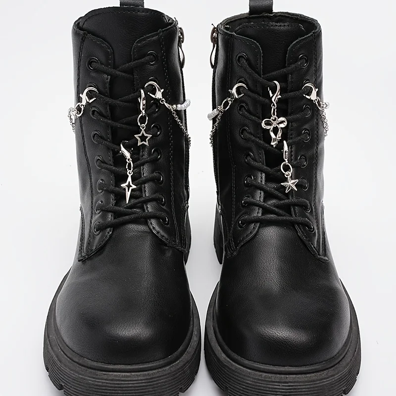 6Pcs Y2K Punk Multi-layer Boot Chains With Lobster Clasps, For Daily Outfit, Halloween Party and Gifting