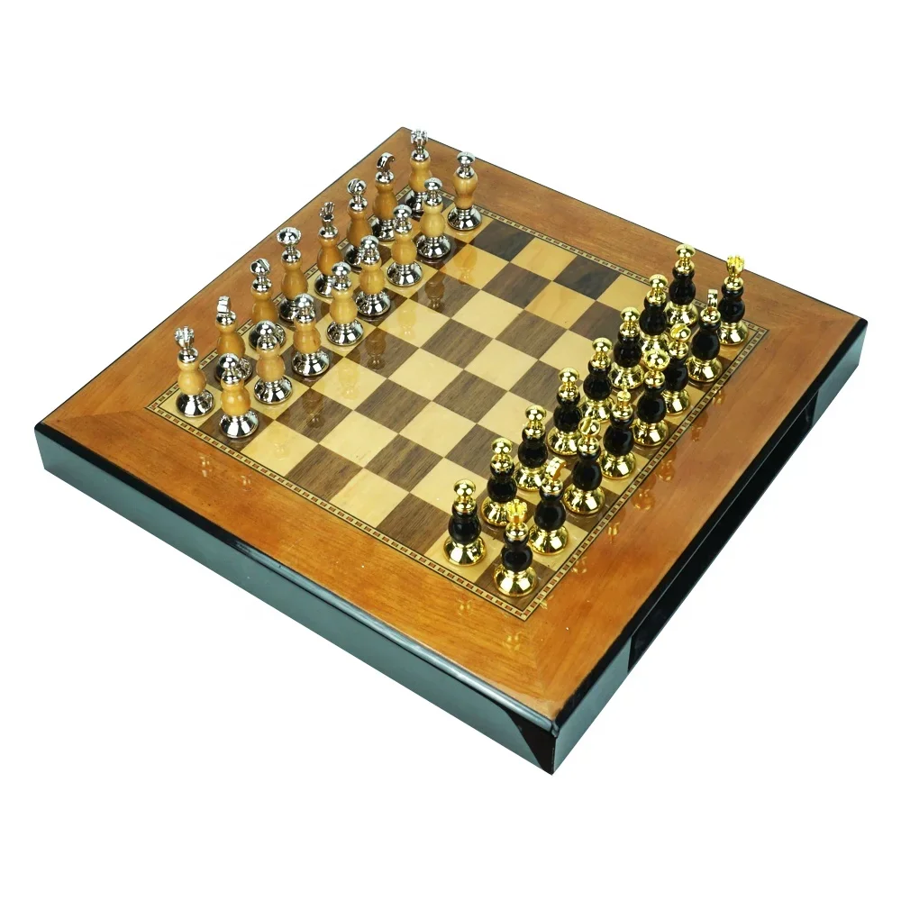 

Custom Chess Set Luxury Chess Game Board Decor Big Chess Pieces For Table Games