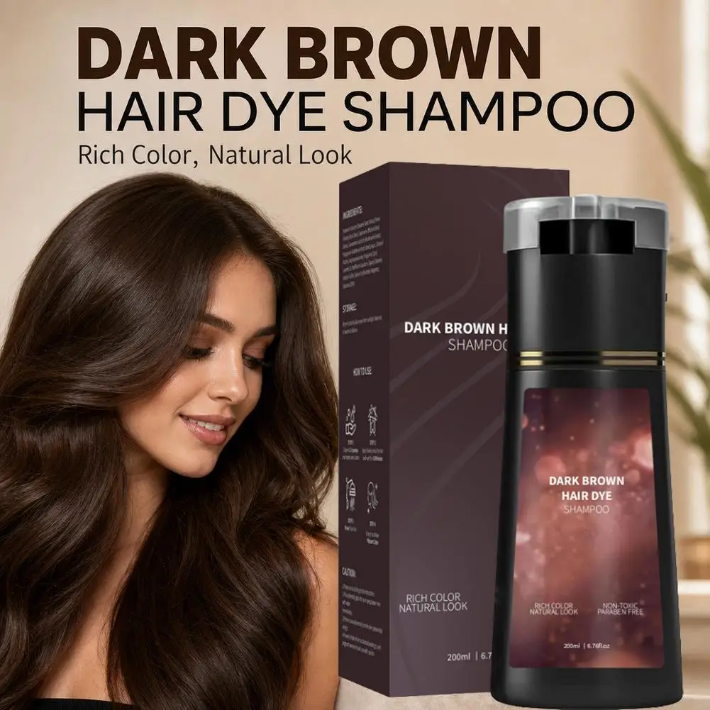 Hair Dye Shampoo Hair Darkening Deep Nourishing Black Hair Dye Shampoo Natural Herbal Dye Shampoo For Gray Hair