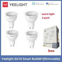 Yeelight GU10 Smart LED Bulb W1 Dimmable Light 220-240V 4 Pack 350 Lumens Gaming Voice Control App Google Assistant alexa app