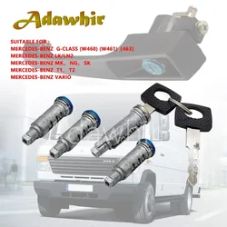 Door Handle Repair Kit Suitable for Mercedes G-CLASS (W460) (W461)(463) T1 VARIO Door Handle 4 Lock Cylinders + 2 Keys