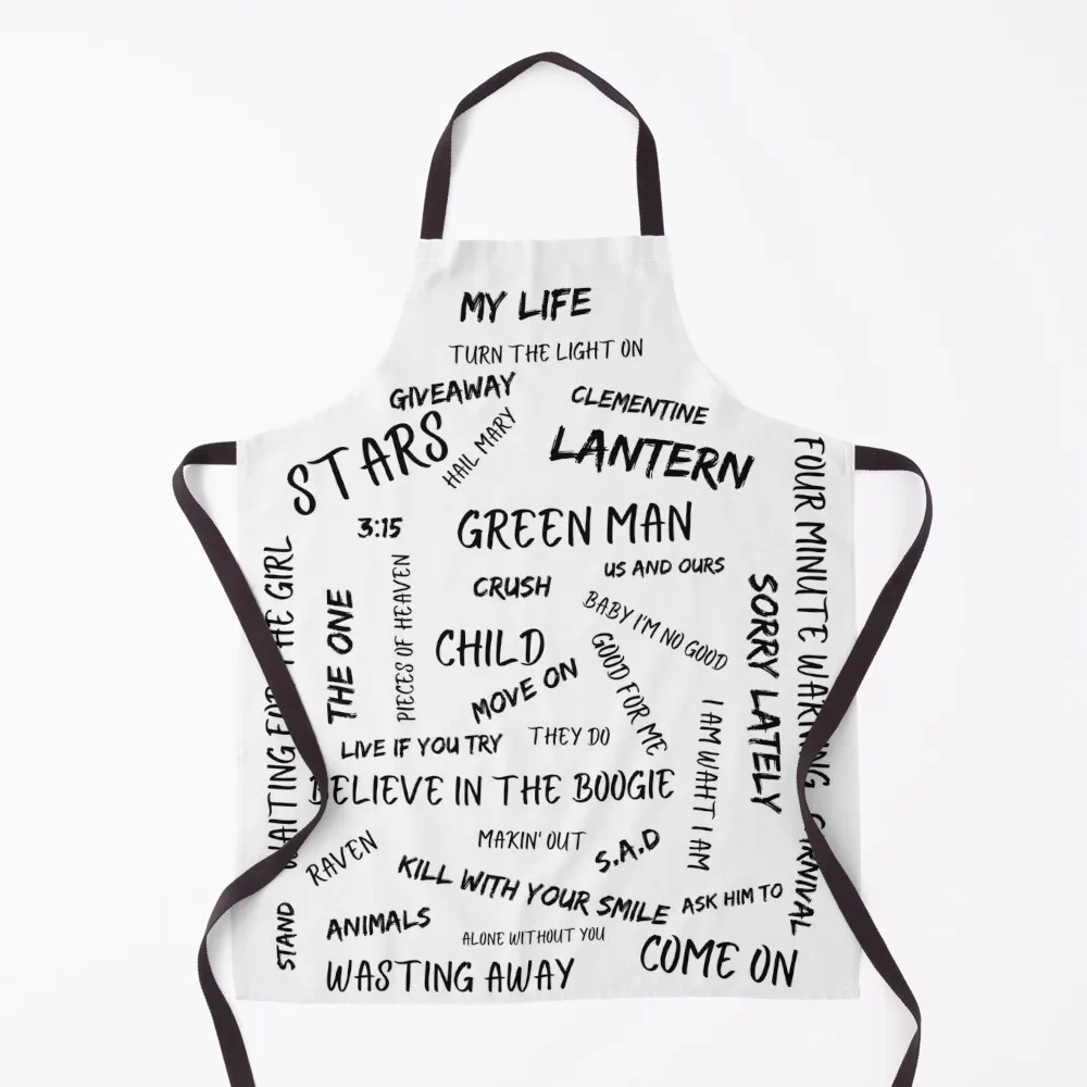 

Mark Owen Song Titles Apron christmas 2024 Kitchen Apras Man Cooking Teacher Apron