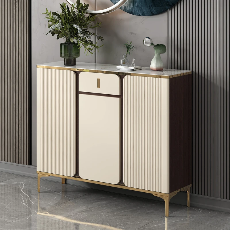 Ultra-thin slate sideboard narrow wine cabinet solid wood light luxury cabinets modern simple armadio cucina kitchen furniture