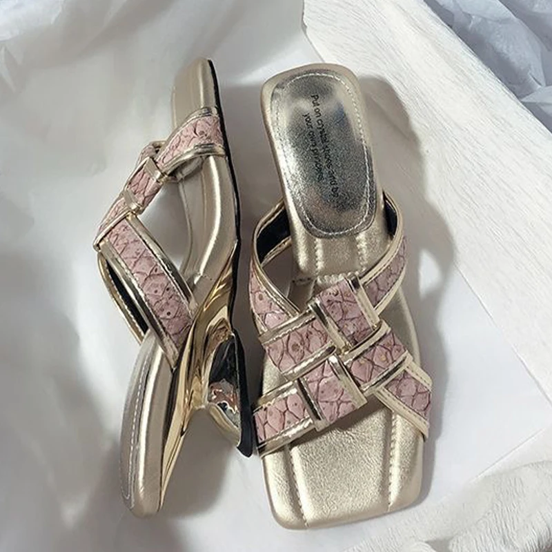 

Женские тапочки на высоком каблуке, элегантные босоножки на каблуке, модная обувь на каблуке, лето 2021, дизайнерские шлепанцы для вечеринок, новое платье, Mujer Sandalias