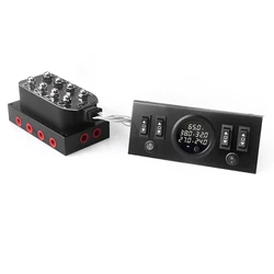Five in One Display Air Suspension Pressure Gauge With Solenoid Valve and Control Panel Ship Type Switch