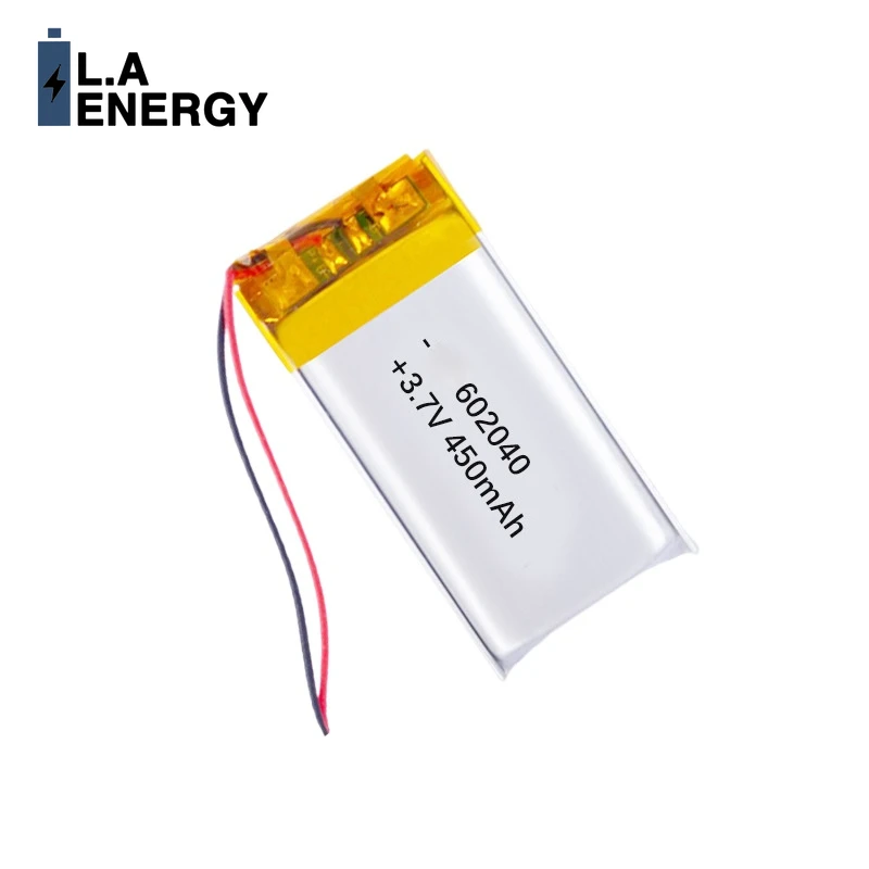 2PCS 3.7V 450mAh 602040 Li Po Rechargeable Battery Lipo for Smart Wearable Walkie Talkie GPS PSP Game Console Lithium Batteries