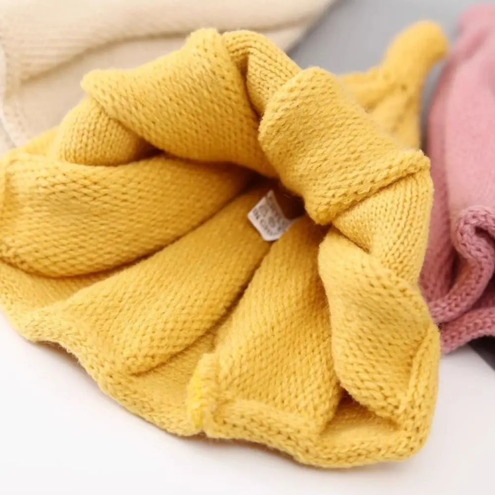 Women's Fashion Twisted Flower Women's Knit Hat Solid Color Loose Fit Pullover Hat Street Fashion Casual Beanie Cap Daily Use