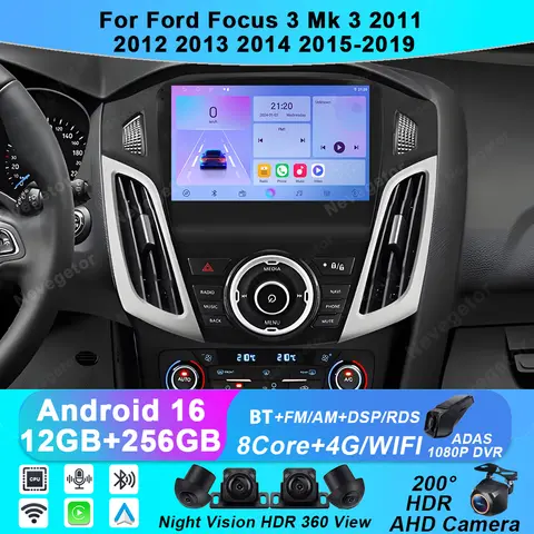 GPS Navigation For Ford Focus 3 Mk 3 2011 2012 2013 2014 2015-2019 Android Car Radio Auto Carplay Multimedia Player No 2din dvd