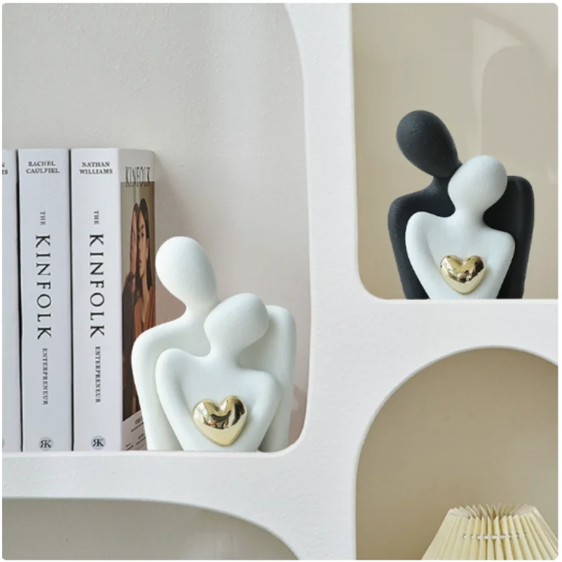 1Pc Romantic Love Embrace Statue Ornament Couple Set Bedroom Interior Decoration Valentine's Day
