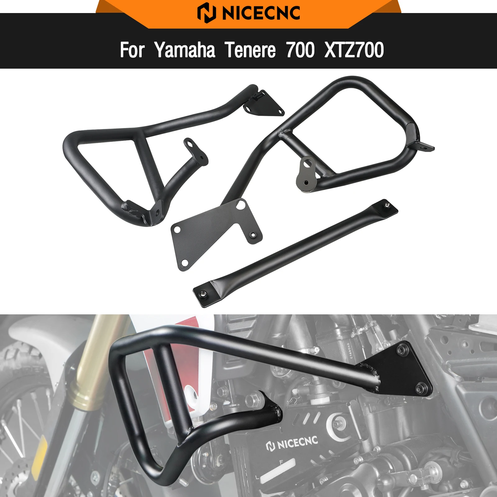 

For Yamaha Tenere700 T700 XTZ 700 2019-2024 Engine Guards Crash Bars Tenere700 T7 Rally Edition 2020-2024 Engine Protection