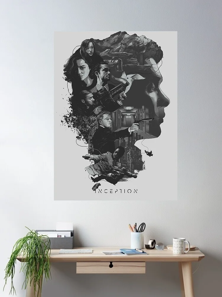 Inception Movie , Art Film Print Silk Poster, for Your Home Wall Decor