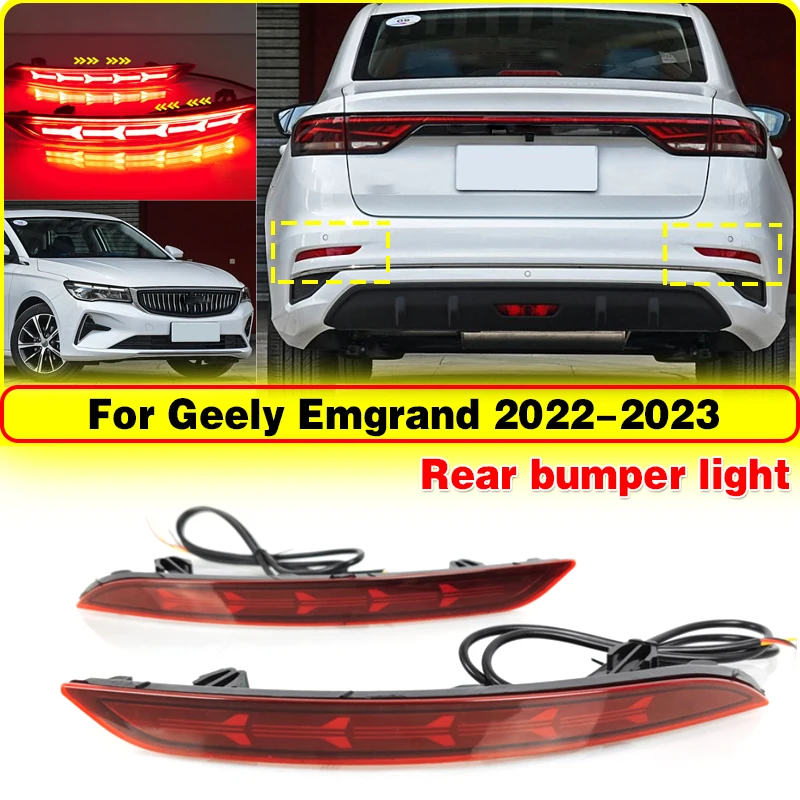 

Car Rear Bumper Light LED Daytime Running Light Car Fog Light Streamer Steering for Geely Emgrand 2022-2023