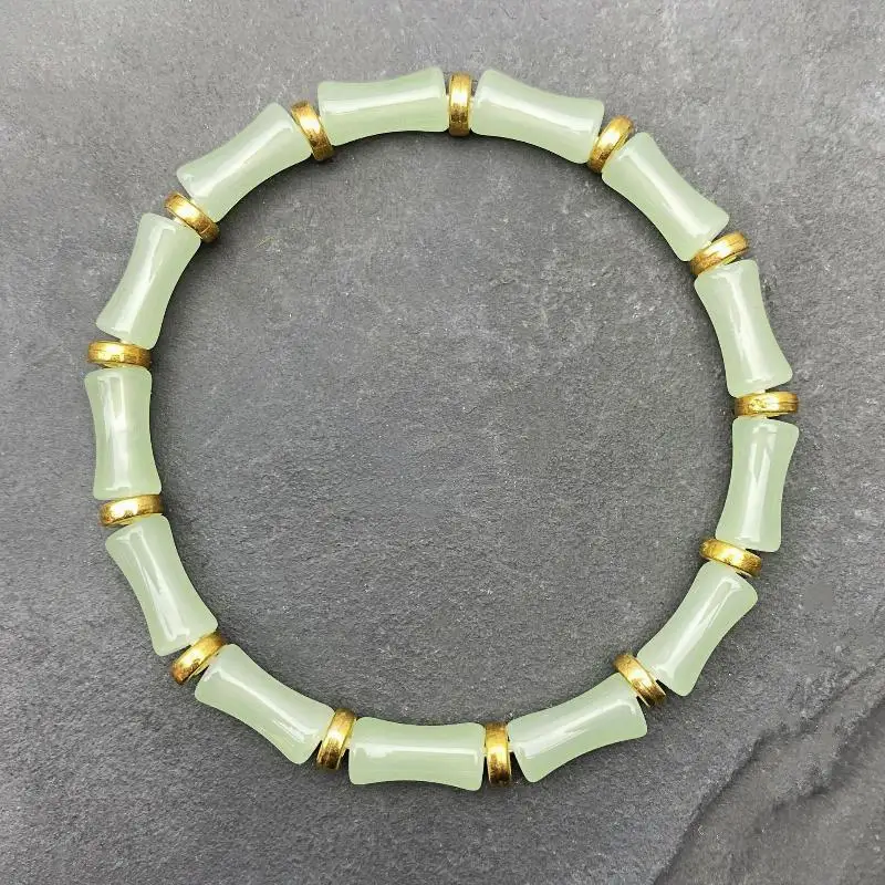 Natural Tiger's Eye Citrine Beaded Bracelet 8mm Round Beads Bohemian Style Jewelry For Women Year‑Round Gift Party Daily Wear