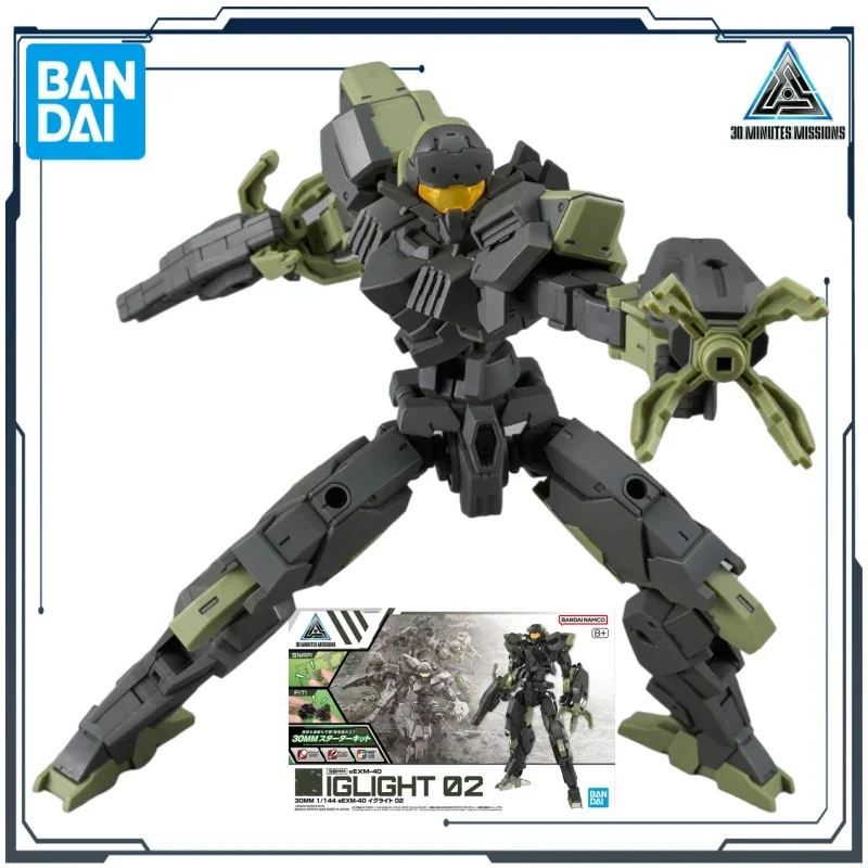 Bandai Original 30MM Serie 1/144 eEXM-40 IGLIGHT Anime Action Figure Montage Spielzeug Sammeln Modell Ornamente Geschenke für Jungen