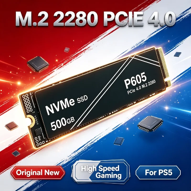 P605 1TB 2TB 4TB 500GB PCIe NVMe Gen SSD Internal Solid State Storage for PS5 Gaming Laptops Desktops Upgrade Pro