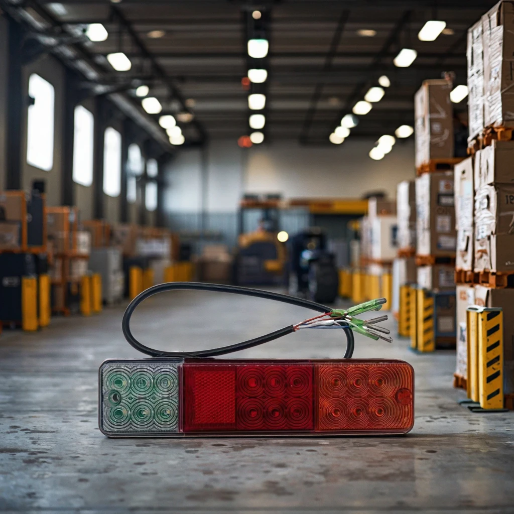 

Led Taillights for Forklifts 12-80v Lamplight Brake Backup Reverse Turn signal Indicator with Reflector for Forklift Spare Light
