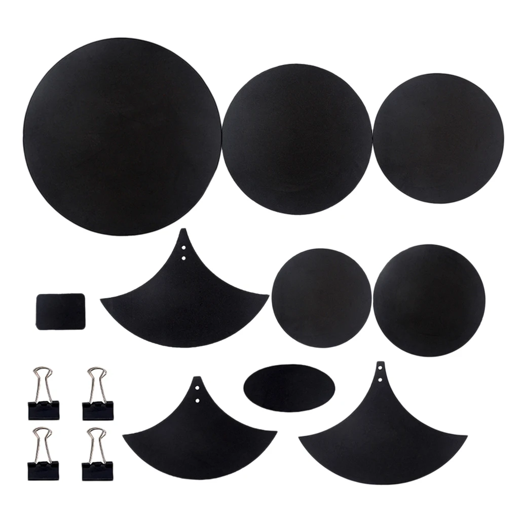 

14Pcs/Set Rubber Foam Tambor Bass Snare Drum Sound Off Quiet Mute Practice Pad Set Musical Instrument Accessory