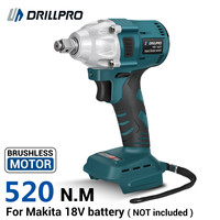 520N.m 1/2 inch Brushless Electric Impact Wrench 2700RPM Cordless Wrench Car Auto Repairing Power Tool For Makita 18V Battery