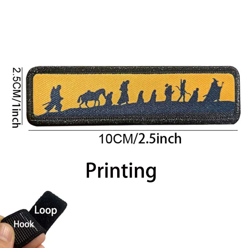2.5*10 سنتيمتر ، رحلة العجلة النسيج زين المعنويات شعار بقع التكتيكية مع هوك وحلقة الديكور لحقيبة الظهر والملابس