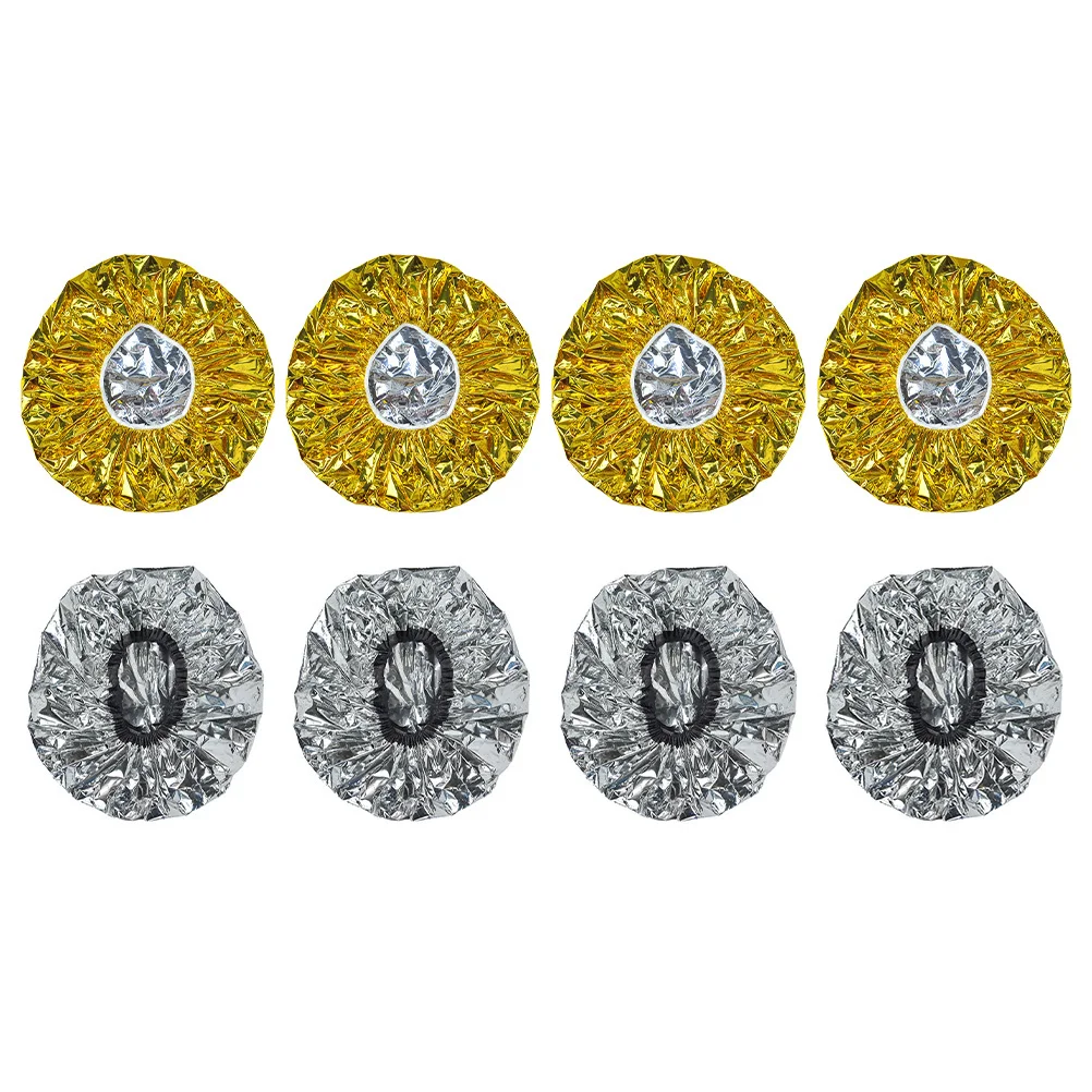 

8Pcs Tin Foil Hair Treatment Caps Disposable Hair Dye Salon Processing Deep Conditioning Shower Caps for Women