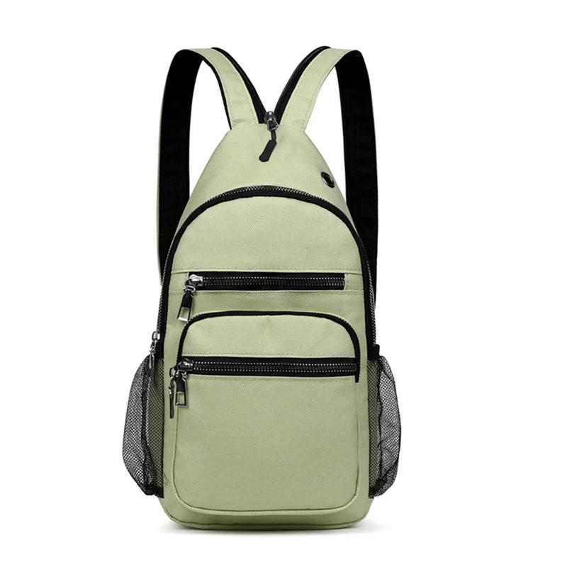 Fashion Women Oxford Cloth Chest Bag Solid Color Shoulder Crossbody Bag Women Men Casual Sport Travel Small Capacity Backpack