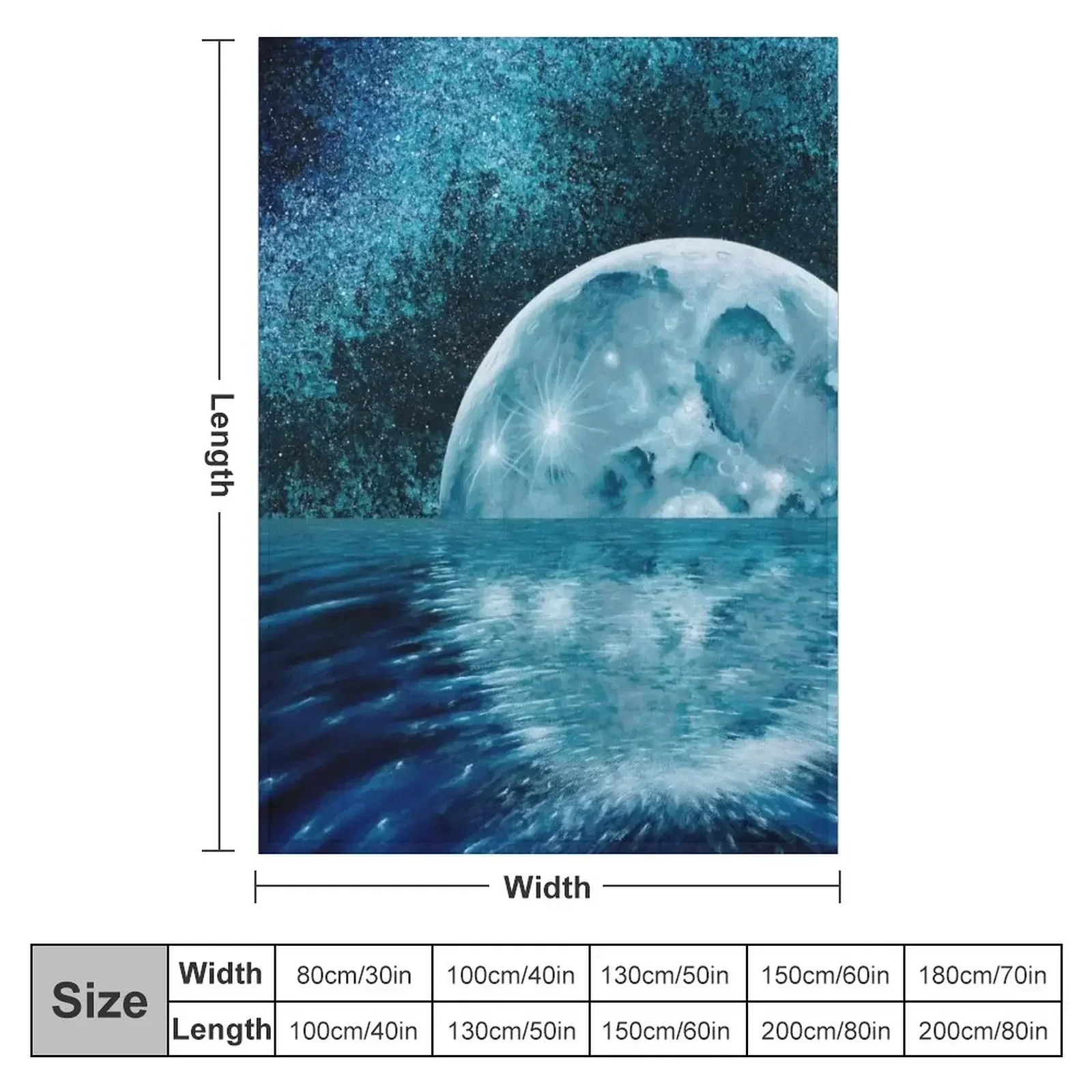 Lunar Mirror Throw Blanket couch cozy soft plush fuzzy picnic outdoor blanket