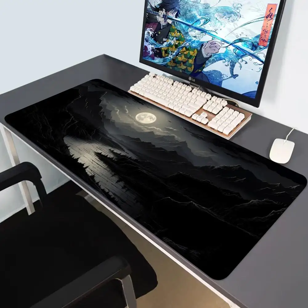 

Большой коврик для мыши Night Moonlight, нескользящий, для ноутбука, для киберспорта, офисный, игровой, для мини-ПК, аксессуары HYBXAXC