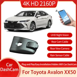 For Toyota Avalon XX50 2019 2020 2021 2022 New Super HD Night Vision Loop Hidden WIFI Car DashCam Driving Recorder Accessories