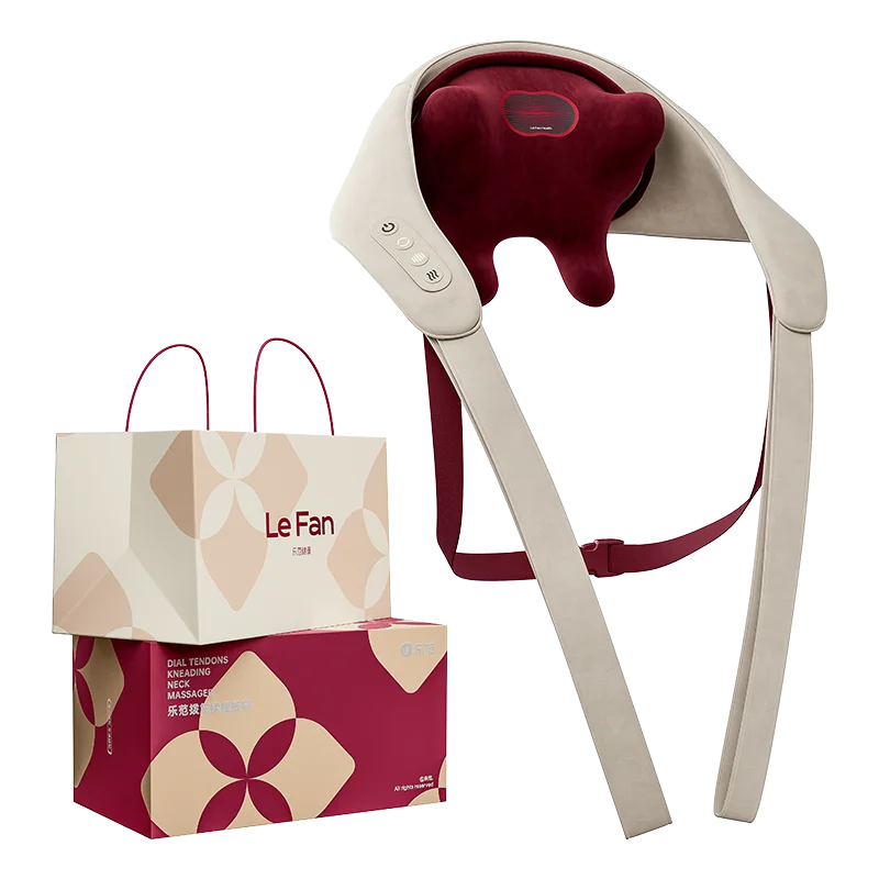 Neck Massager with Electric Heating, Shoulder Massager with Kneading and Tapping, Premium Massage Machine for Home Use