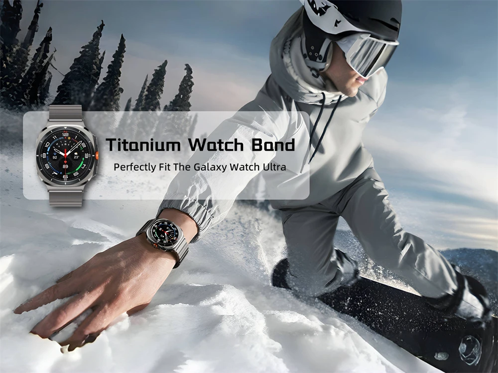 LULULOOK Titanarmband für Samsung Galaxy Watch Ultra 2 47mm, DLC-Beschichtung, 24 mm Breite, Ersatz-Uhrenarmband für Galaxy Watch Ultra – Detail 7