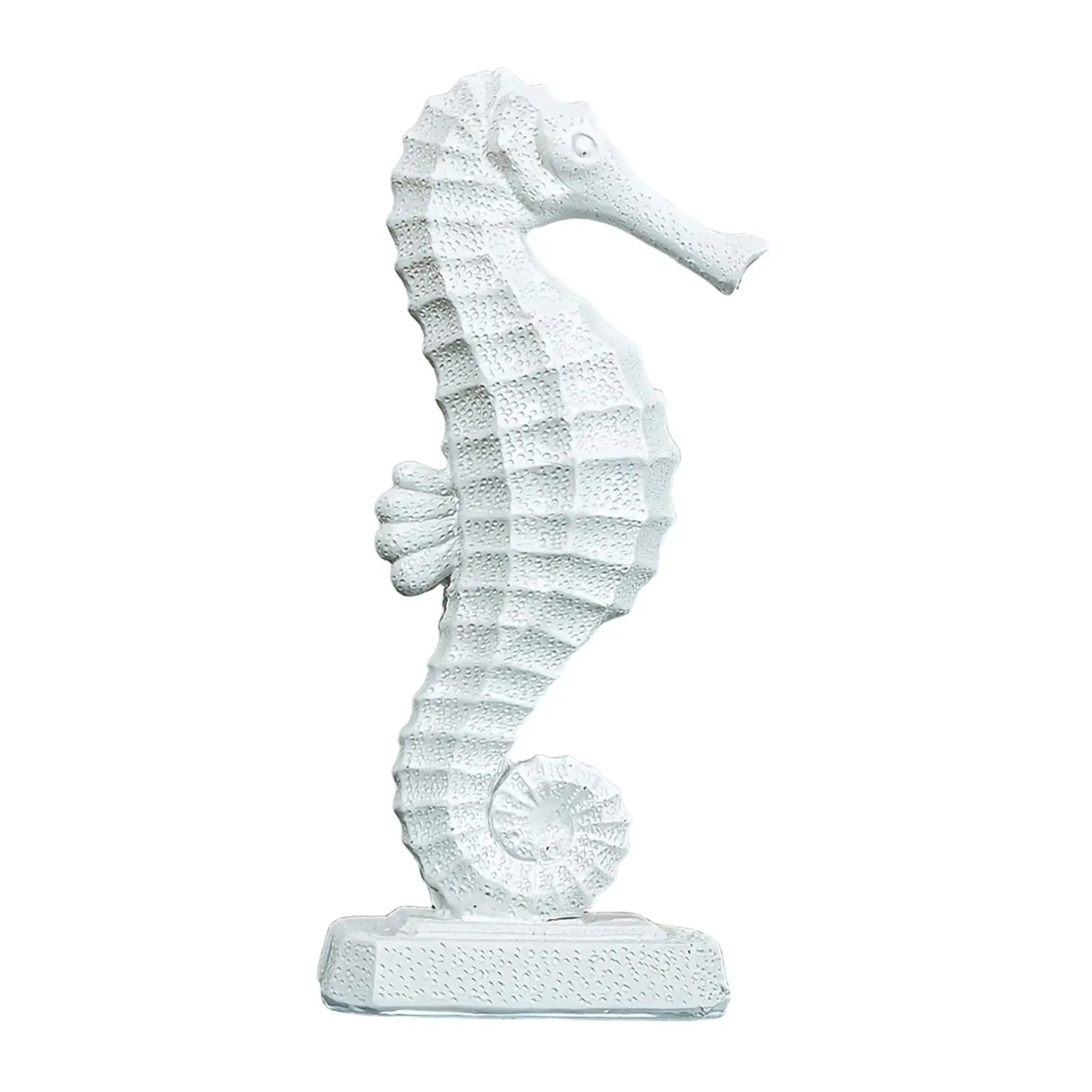 Resin Seahorse Figurine Artistic Marine Decor Ocean Statuette for Living Room Interior Figurine Display