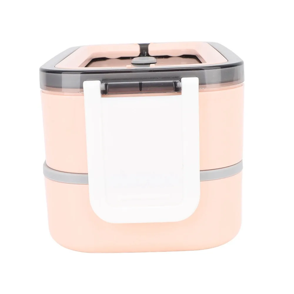 304 Stainless Steel Lunch Storage Container 1400ml 2 Compartments Compartment Lunch Box 2 Layer Thermal Lunch Box For Office