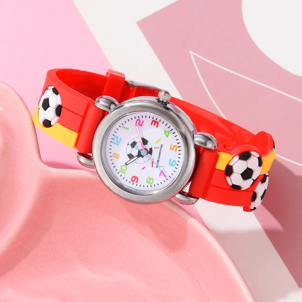 2024 New cartoon children sports simple watches leather quartz watch round Dial cute wristwatch Fashion quartz watch