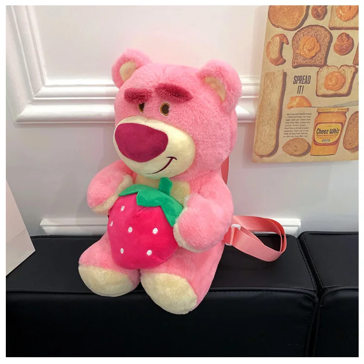 Disney stitch lotes-o'-huggin' urso alienígena mochila kawaii anime feminino coração meu bonito dos desenhos animados boneca saco presente do miúdo brinquedo para meninas