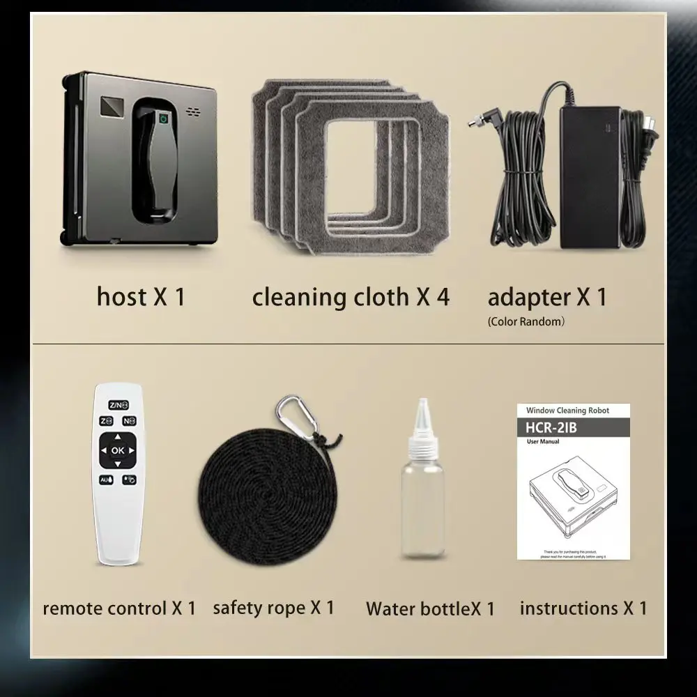 Robotic Window Cleaner Water Sprayer App Remote Control,High Vacuum Suction Anti-falling Smart Home Glass Wall Window Washer