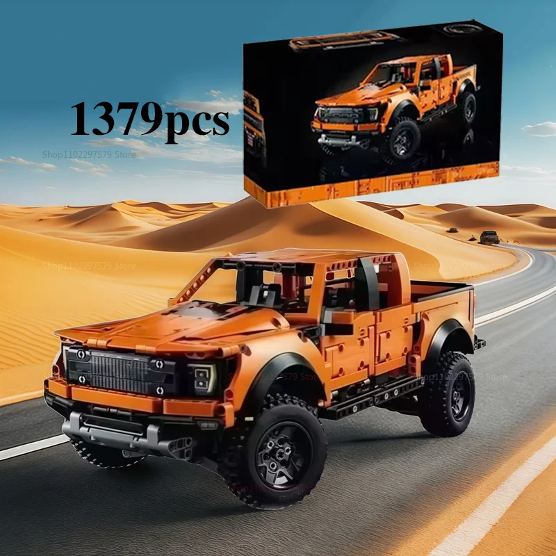 

1379 шт. Технический 42126 Ford Raptors F-150 Пикап Спортивный автомобиль Строительные блоки Гоночный автомобиль Модель Кирпичи Игрушки для детей Подарок