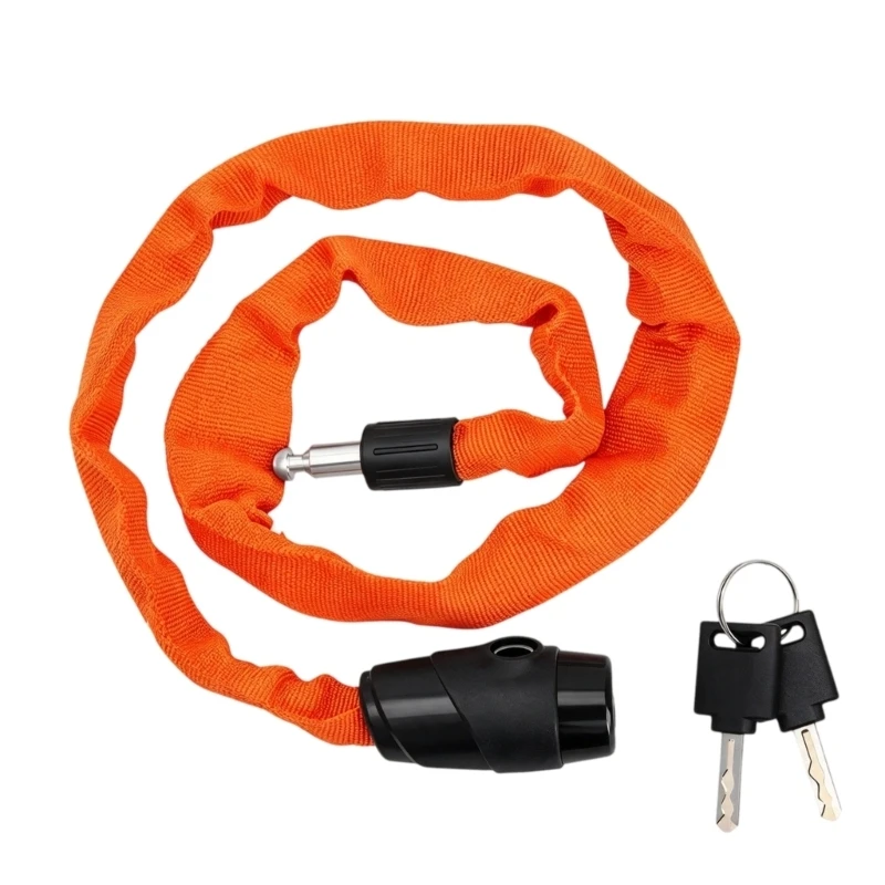 Key-Operated Chain Lock with Flexible Fabric-Covered Chain Design