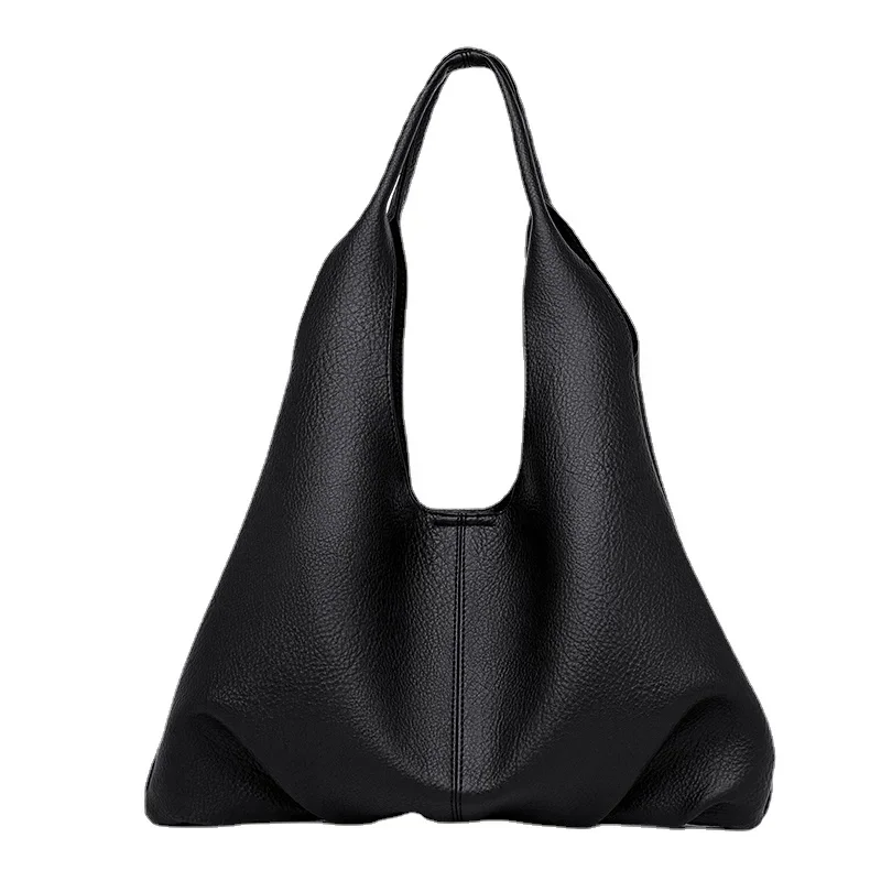 Bolso de gran capacidad para mujer, versátil bandolera informal a la moda, con hebilla magnética, sólido, novedad de 2023